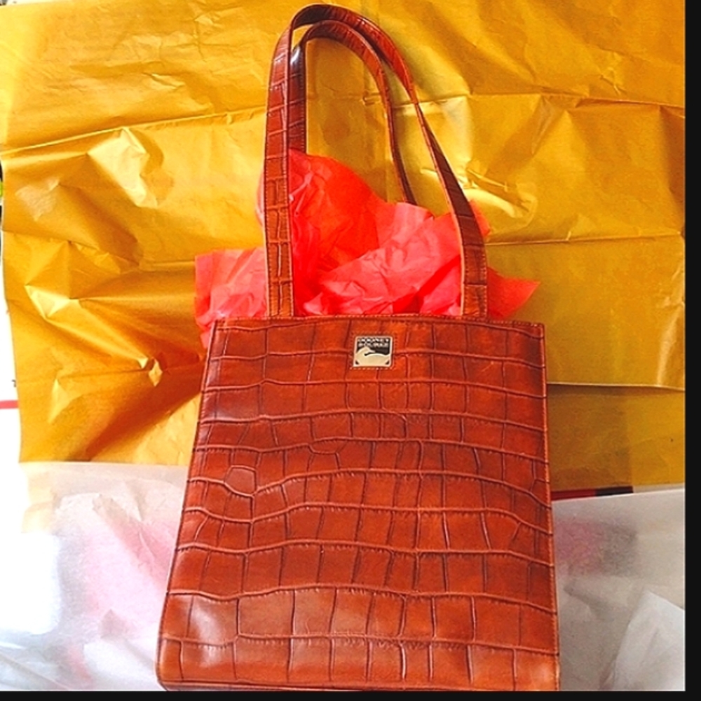 Dooney Bourke Classic Pristine Retro Leather Croc🐊 Embossed 🛍️ - Picture 9 of 9